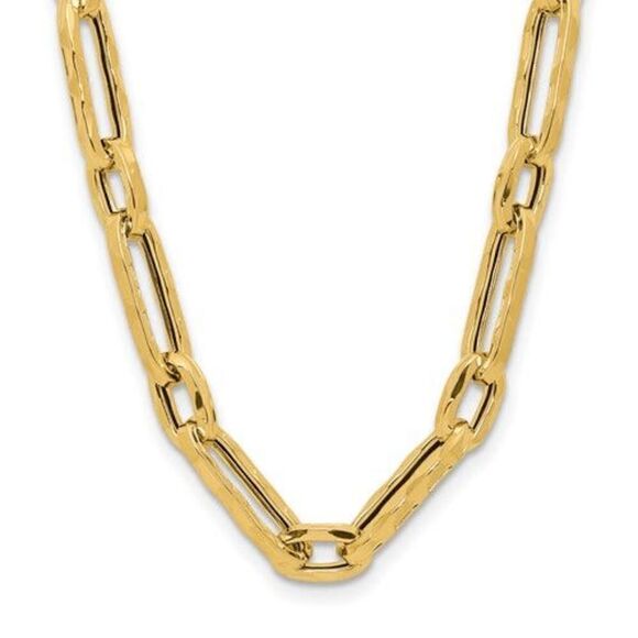 Leslie's 14K Polished and Textured Fancy Link Necklace - Picture 5 of 6